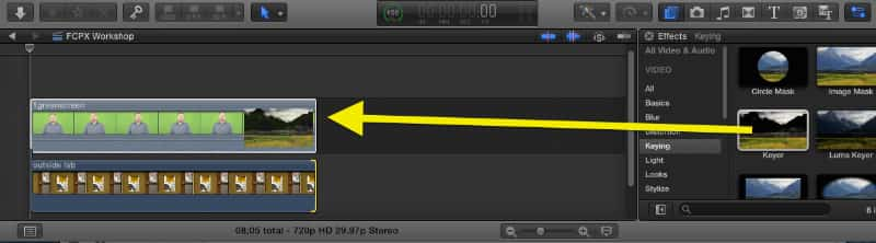 Final Cut Pro X: come ritagliare green screen